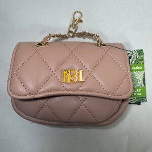 Badgley Mischka mini quilted vegan leather cross body bag